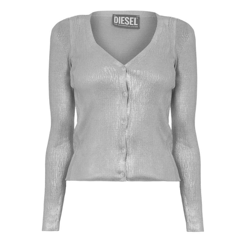 Diesel Womens/Ladies Isotta V Neck Regular Cardigan / Gray
